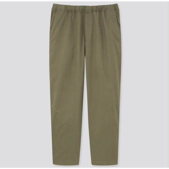 Uniqlo Cotton Pull On Relaxed Ankle Pants Tapered Leg Mens Large Green - Picture 12 of 12